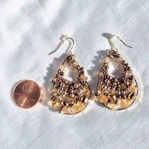 Glass Bead Teardrop Earrings Made Supporting A Cause
